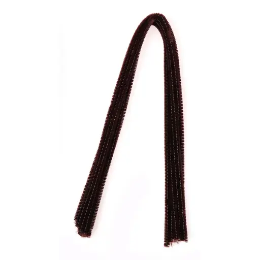 [19111*] chenilledraad 10 stuks (50cmx6mm, bruin)