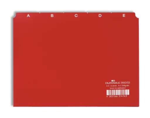 [D365003] Tabkaarten A5 Indeling 5/5 A-Z Bedrukte Tabs Pp 