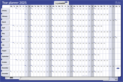 [420122] Jaarplanner 2027 maanden horizontaal