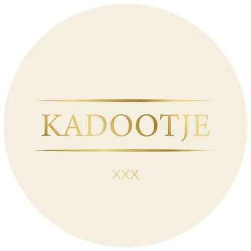 [972048] Etiketten ’Kadootje’ Antiek Wit/Goud (250St)