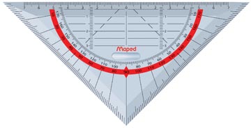 [27747] GEODRIEHOEK SCHOOL 16 CM 45