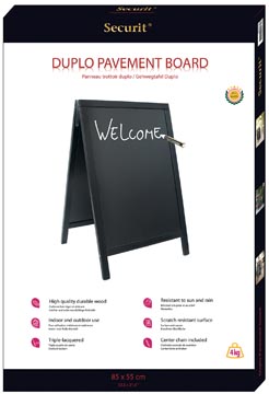 [SBD-BL-85] STOEPBORD DUPLO ZWART 55X85