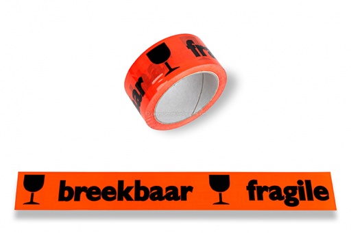 [PVCBREEK] PVC KLEEFBAND FRAGILE BREEKBAAR