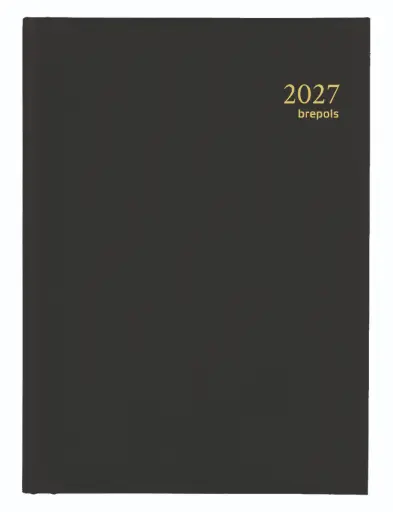 [022412560160] Agenda Brepols Euro 1Dag/Pag Zestalig Lima Zwart