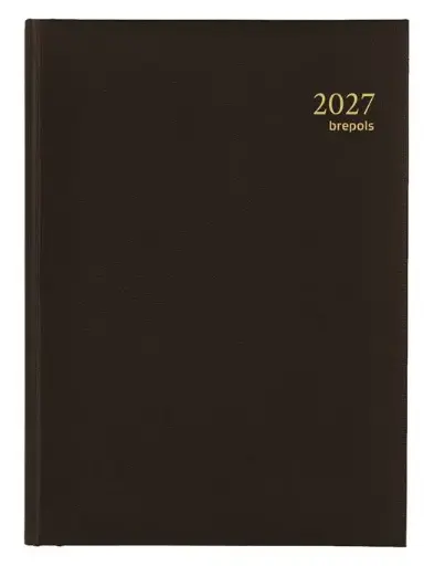 [022412560160] Agenda Brepols Euro 1Dag/Pag Zestalig Lima Zwart