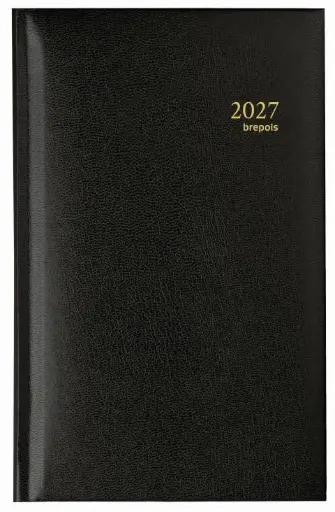 [073612550160] Agenda Brepols Interplan Lima zwart 1 week per 2 pagina's 6-talig Ft 90 x 160 mm