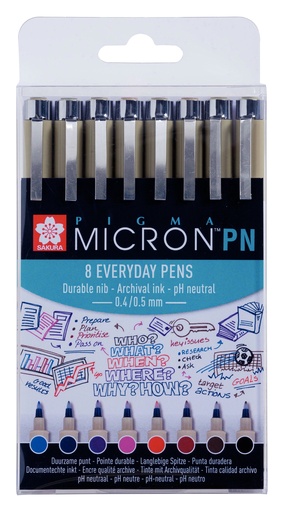 [POXSDKPN8] SAKURA MICRON PENS PN 8 EVERYDAY PENS