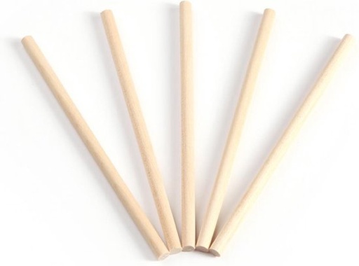 [S33028] 200 ROND STOKJE HOUT 110MM