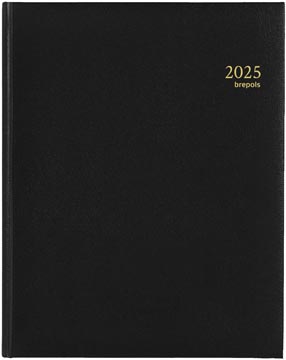 [024012560160] Agenda Brepols Concorde Genaaid Zwart