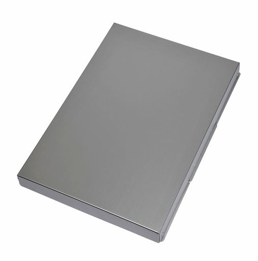[2354608] MAULassist klembordkoffer aluminium A4 staand, draait linksom open (zijkant)