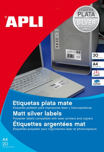 [10070.] apli etiket zilver 63,5x29,6 mm