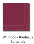 [G511] Point 2 Point Servetten, Wijnrood, 40X40 Cm, 1/4, 50St, 100% Recycle