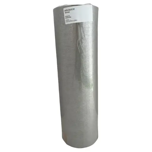 [15010426] Geschenkpapier bruine effen kraft 60gr - zilver - 50cm x 200m