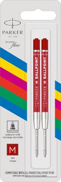 [2166545] Parker Eco vulling voor balpen, medium, rood, blister van 2 stuks