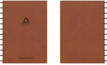 [6055.301] Adoc Business Geruit- A4 - Leder-Look Met Zwarte Ringen