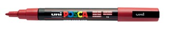 [pc3mrf] Posca Conische Punt Fijn 0.9-1.3Mm Donkerrood
