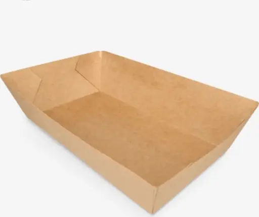 [200053] Frituurbakjes A14 (15,0X8,3X3,5 Cm) Bruine Kraft 100 Stuks