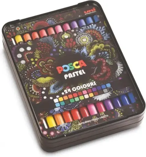 [KPA100/24 001] Etui met 24 posca pastel potloden