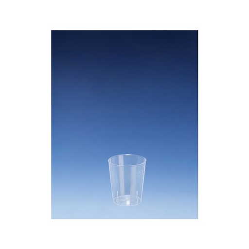 [75010013] Pp Borrelglas - Transparant - Ø37X42Mm 20Ml Reuse 50 Stuks