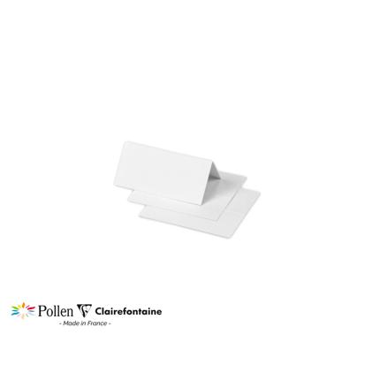 [75016C] Pollen® pak 25 gevouwen tafelnaambordjes 210g 85x80 - Wit