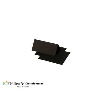 [75098C] Pollen® pak 25 gevouwen tafelnaambordjes 210g 85x80 - Zwart