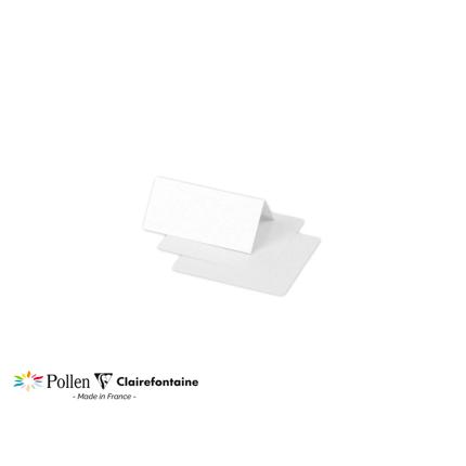 [75085C] Pollen® pak 25 gevouwen tafelnaambordjes 210g 85x80 - Parelmoerwit