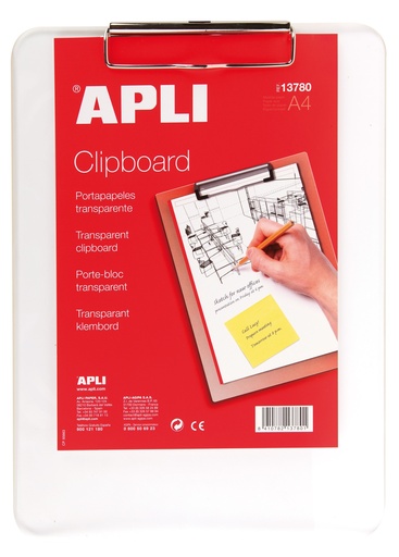[13780] BLOKHOUDER PLASTIC TRANSPARANT A4