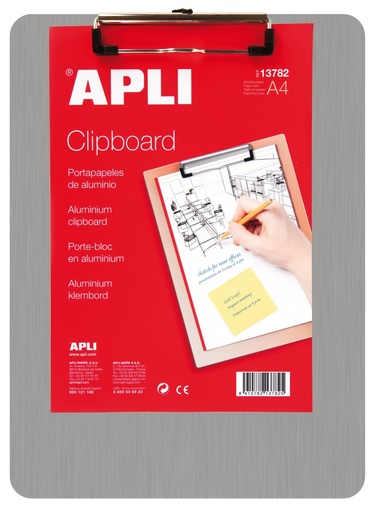 [13782] BLOKHOUDER ALUMINIUM A4