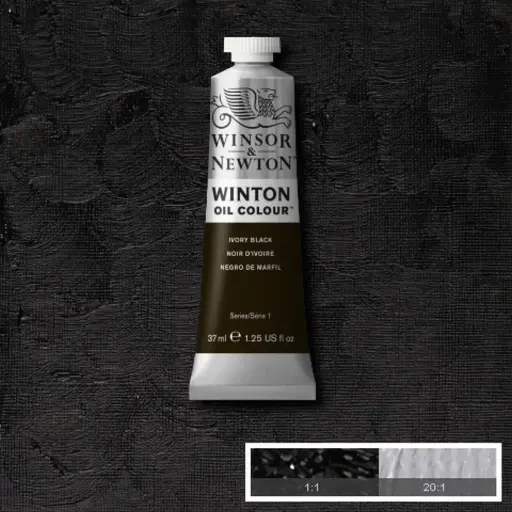 [1437331] Winsor & Newton Winton Oil Colour 200ml Ivory Black