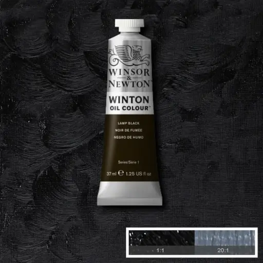 [1437337] Winsor & Newton Winton Oil Colour 200ml Lamp Black