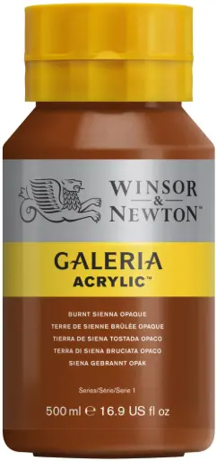 [2150077] w&n galeria acrylic colour 500ml burnt sienna opa