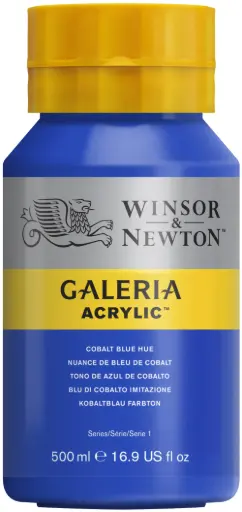[2150179] w&n galeria acrylic colour 500ml cobalt blue hue