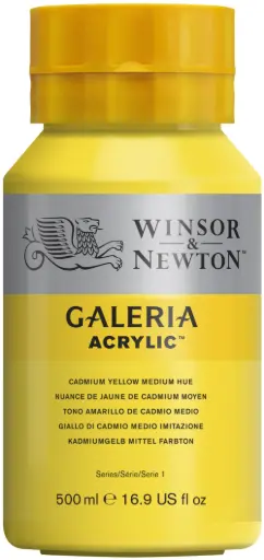 [2150120] w&n galeria acrylic colour 500ml cad yell med hue