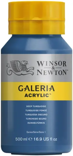 [2150232] w&n galeria acrylic colour 500ml deep turquoise