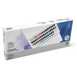 [0390471] Winsor & Newton Cotman Water Colour Half Pan Studio Set 45 Halve Napjes