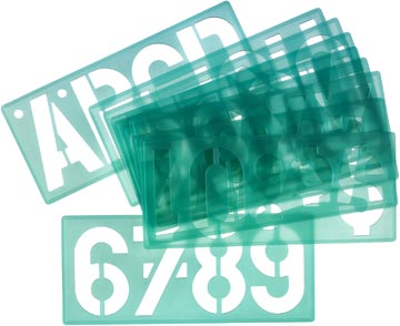 [731214] Lettersjabloon Linex Hoofdletters/Letters/Cijfers 100Mm