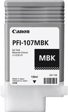 [6704B001] 6704B001 CANON PFI107MBK IPF INKT MAT ZWART 130ML