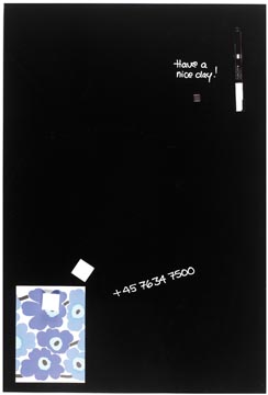 [1406003] Naga Magnetisch Glasbord, Zwart, Ft 40X60Cm