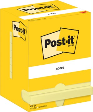 [7129168] Post-It Notes, 100 Vel, Ft 76X102Mm, Geel, Pak Van 12 Blokken