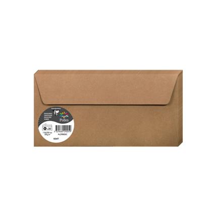 [29005C] OMSLAGEN 20 STUKS (110X220MM, KRAFT)
