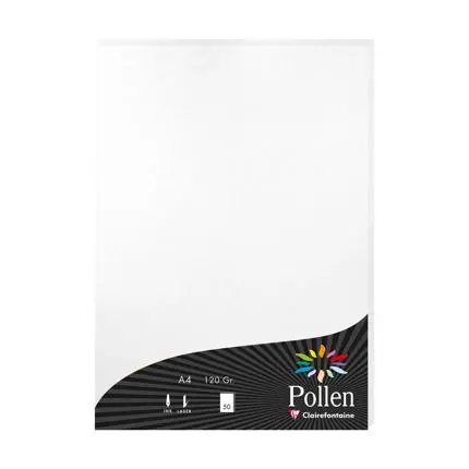 [24302C] Pollen, 50 Bladen, 120G, 210X297Mm - Parelmoerwit*