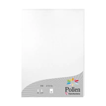 [24385C] Pollen, 25 Bladen, 210G, 210X297Mm - Parelmoerwit*