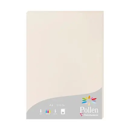 [24268C] Pollen, 25 Bladen, 210G, 210X297Mm - Parelgrijs