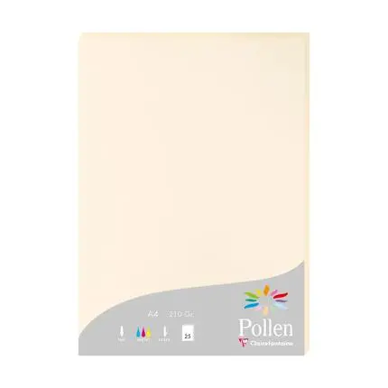 [24204C] Pollen, 25 Bladen, 210G, 210X297Mm - Ivoor