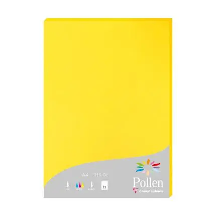 [24217C] Pollen, 25 Bladen, 210G, 210X297Mm - Zonnegeel