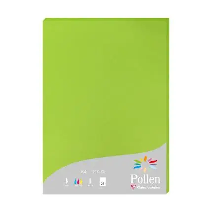 [24215C] Pollen, 25 Bladen, 210G, 210X297Mm - Muntgroen