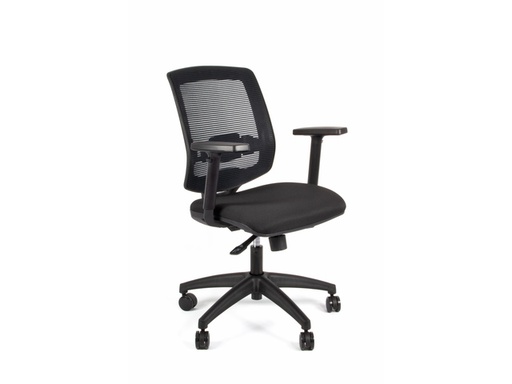 [LF-2032003] Bureaustoel Linea New Malice 01, Zwart, Met 1D Armleuning