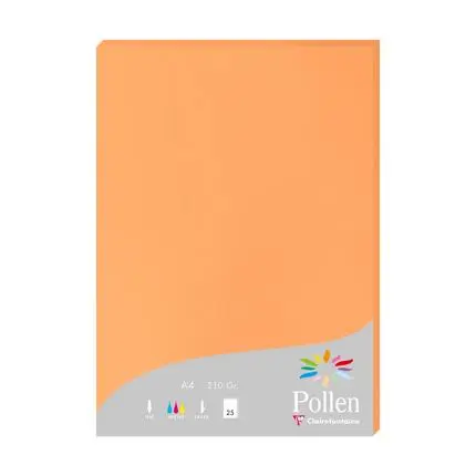[24208C] Pollen, 25 Bladen, 210G, 210X297Mm - Mandarijn