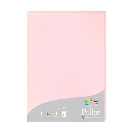 [24281C] Pollen, 25 Bladen, 210G, 210X297Mm - Roze