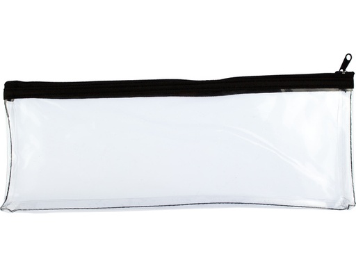[K-56201] Etui Kangaro transparant 125x330mm zwarte rits